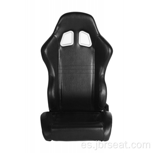 Asiento de carreras de cubo de coche deportivo negro de PVC de seguridad